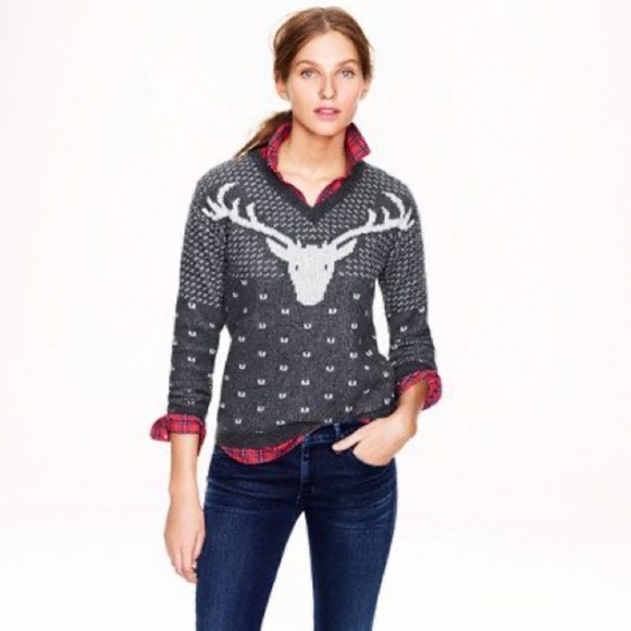 J. Crew Sweaters - J.Crew Christmas Holiday Reindeer Sweater